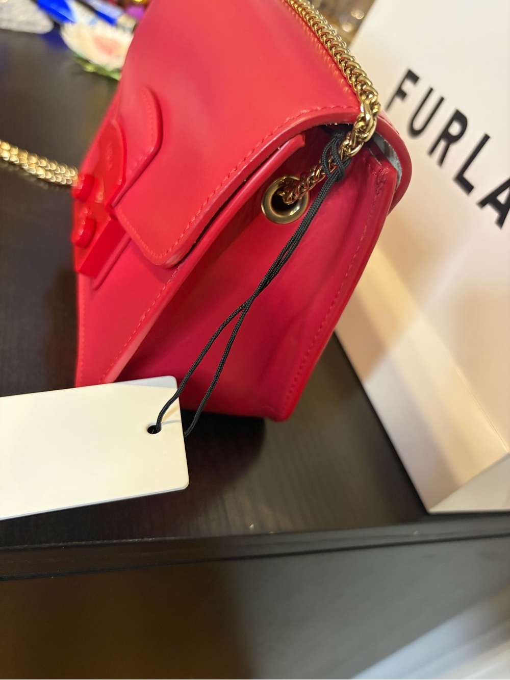 Furla Metropolis Red Leather Mini Crossbody - Picture 5 of 11